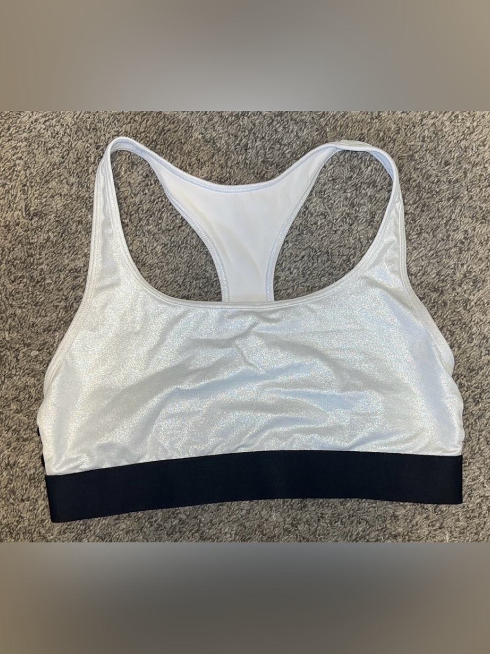 Victoria's Secret Shimmery White Sports Bra